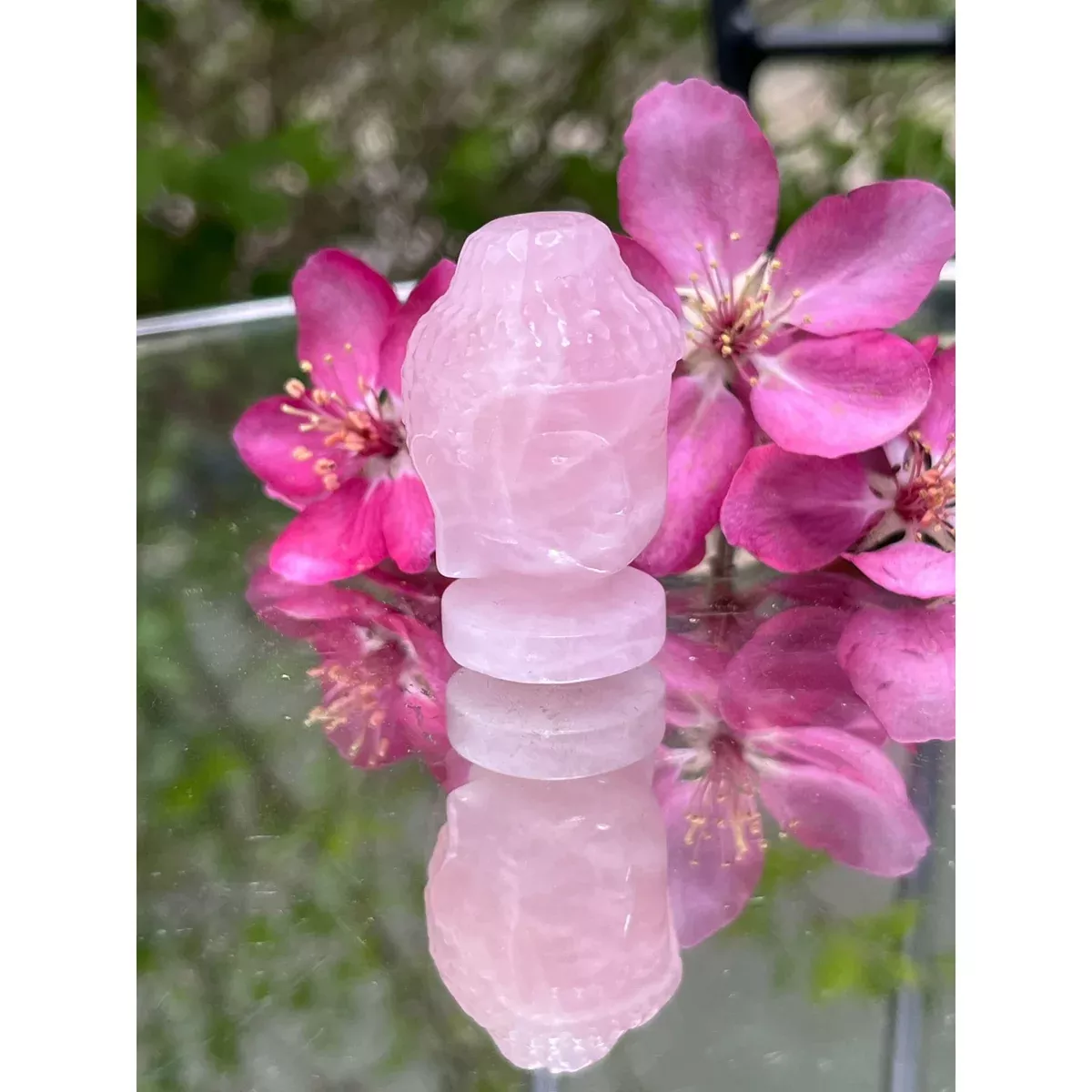 Rose Quartz Buddha Head