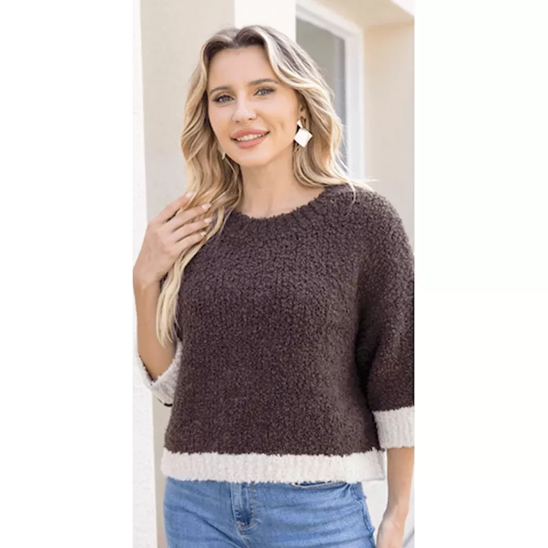 Rosealine Plush Knit Sweater