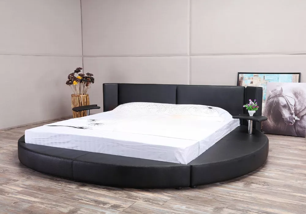 Round Bed With Side Table
