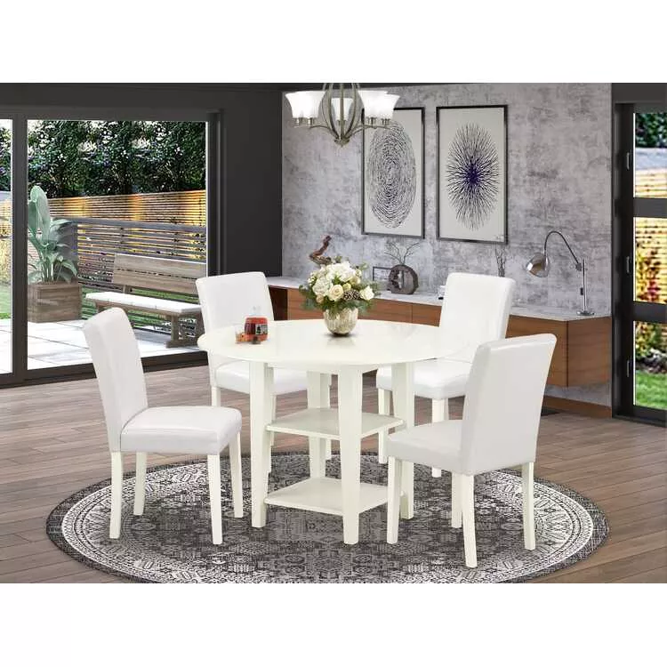 Round Dining Table & Parson Chairs Set
