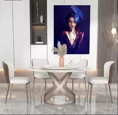 Round Dining Table With Lazy Susan