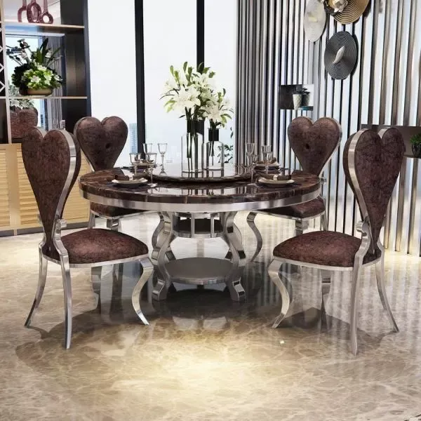 Round Modern Marble Dining Room Table