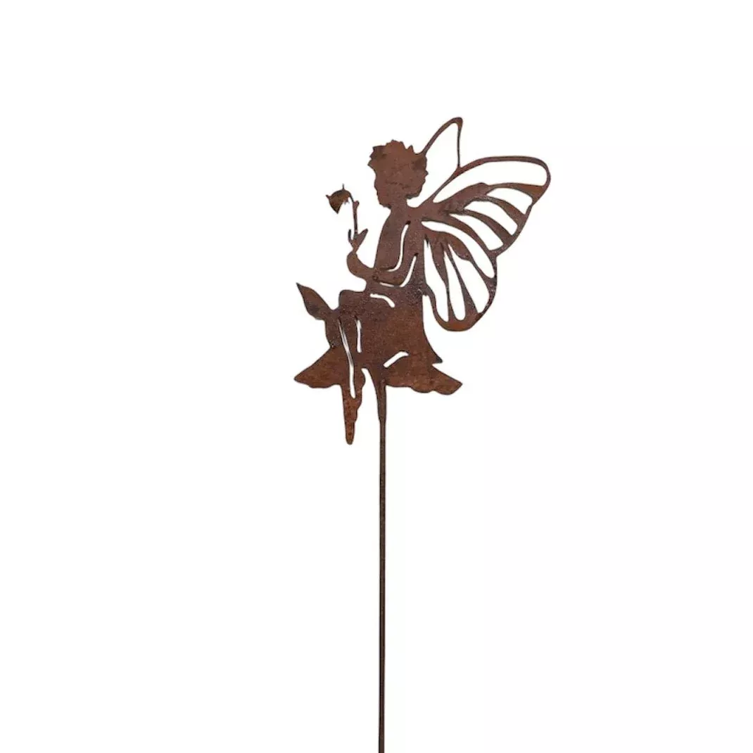 Rusty Fairy Garden Stake