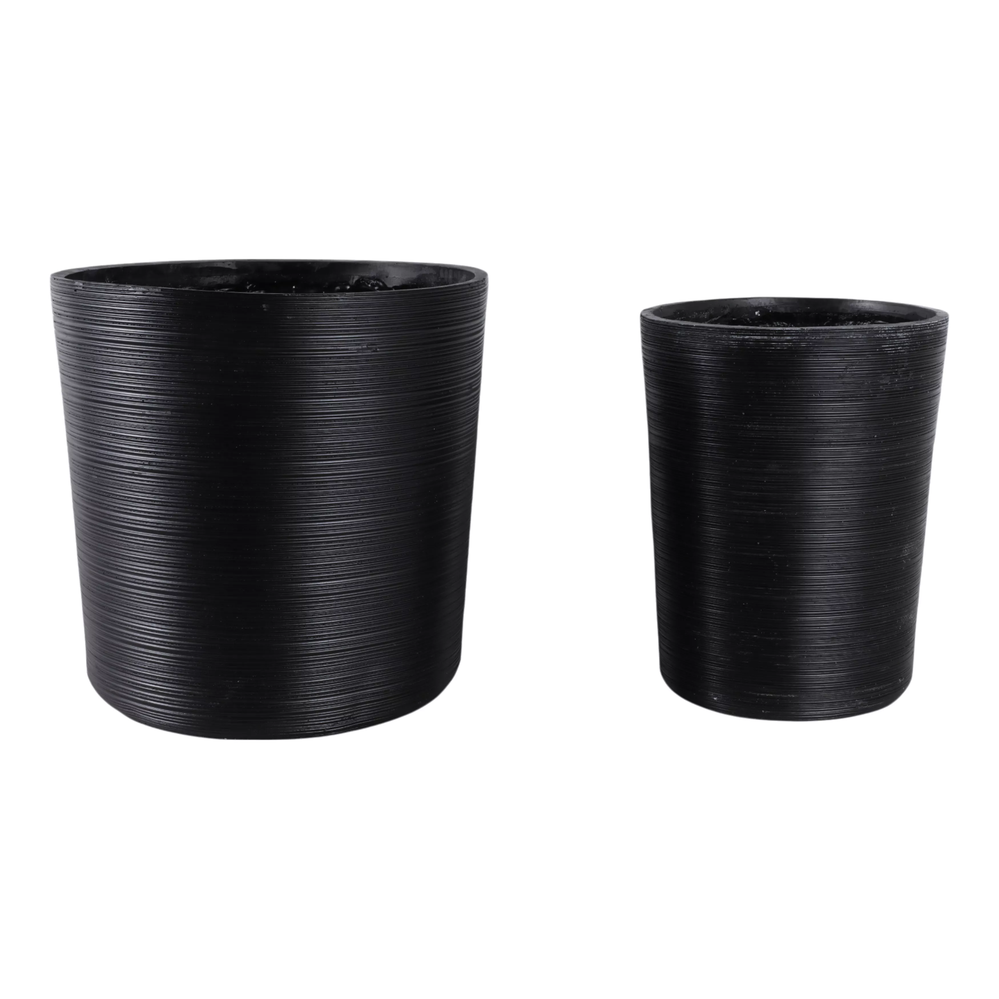 S/2 Modern Lines Resin Planter
