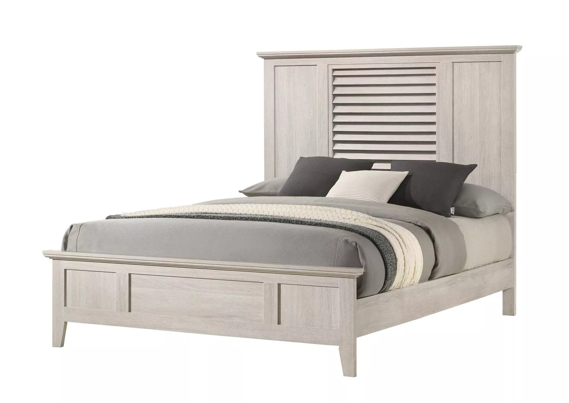 SARTER QUEEN BED - WHITE