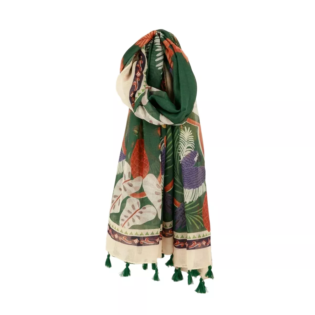 Scarf - Green Tropical