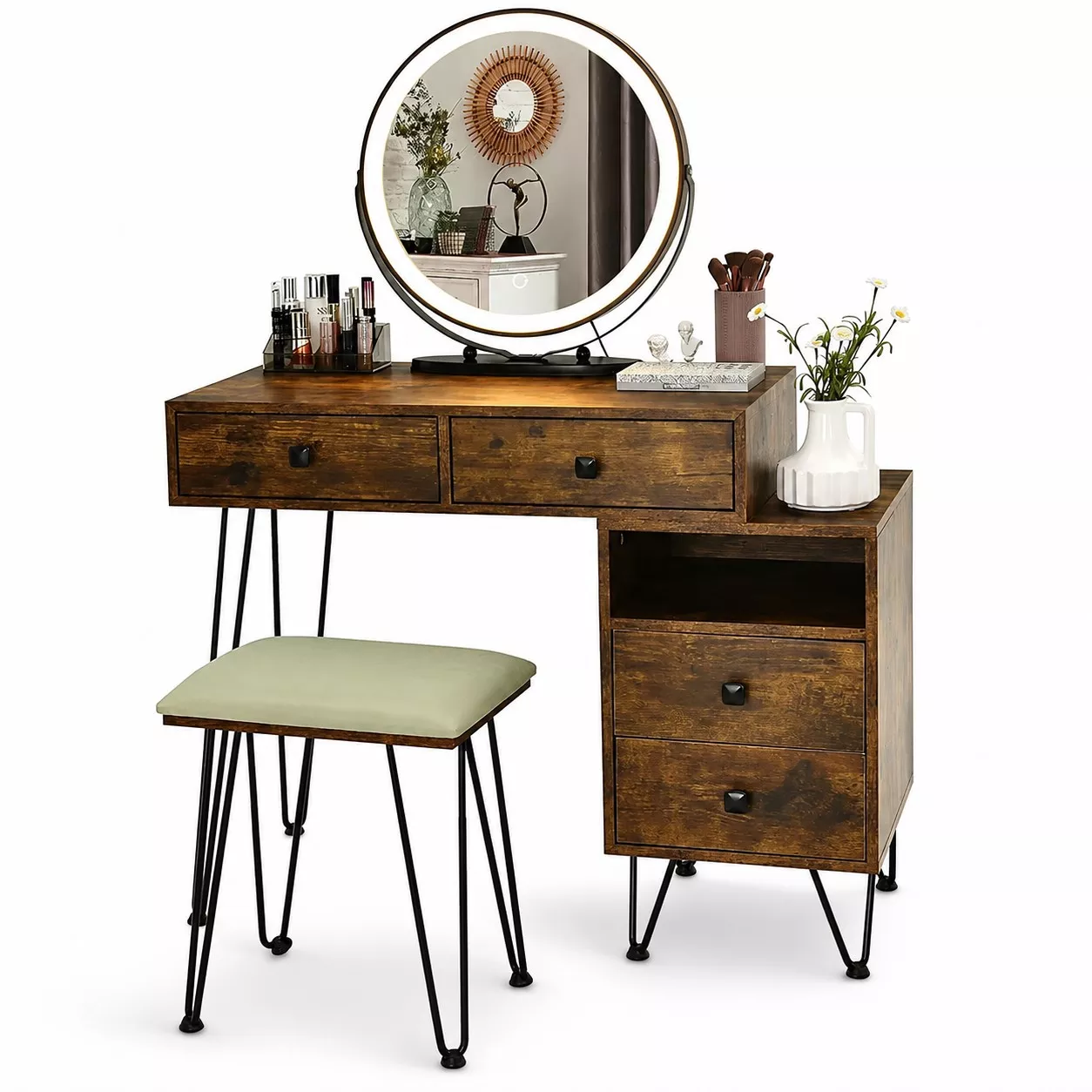 Simple Design Dressing Table With Four Drawers