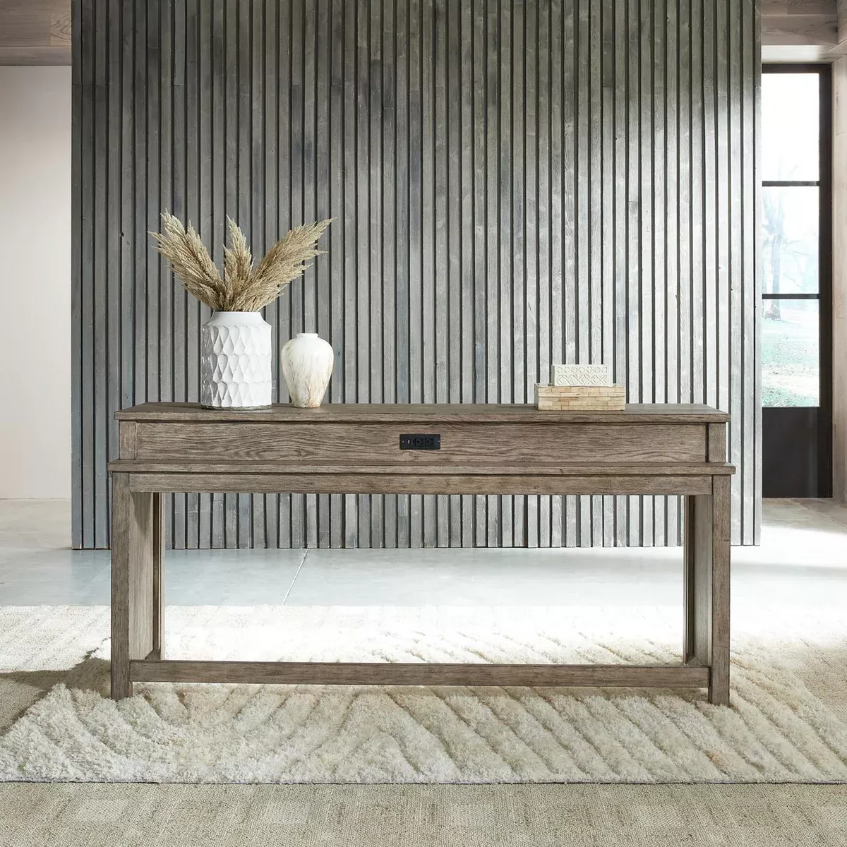Skyview Lodge - Console Bar Table - Cobblestone
