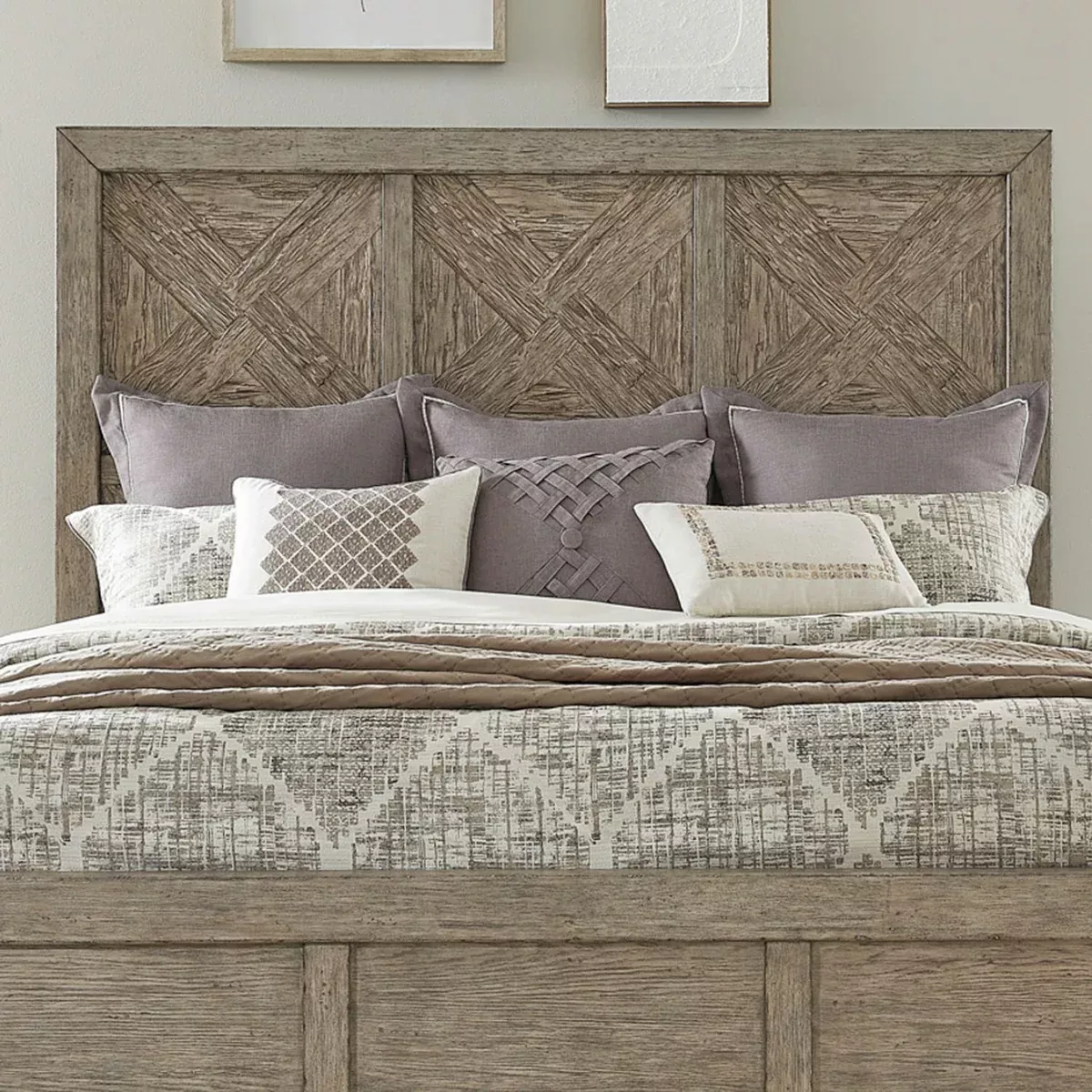 Skyview Lodge - King Panel Headboard - Cobblestone
