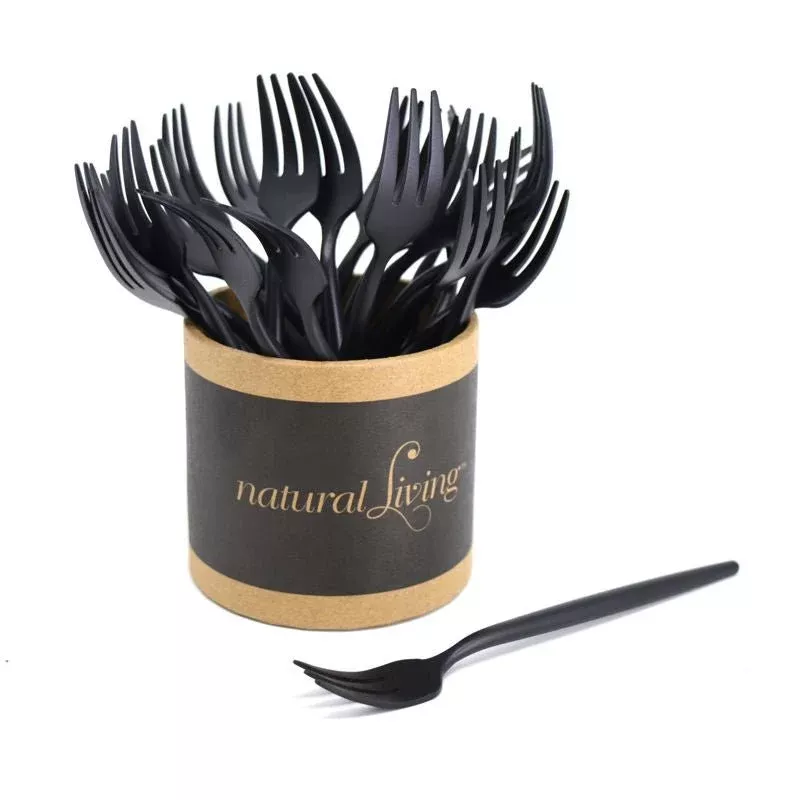 Small Black Cocktail Fork
