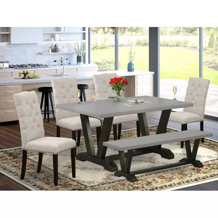 Small Dining Table Set with Kitchen Chairs and Bench