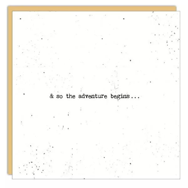 & So The Adventure Begins - Greeting Card - Wedding / Retirement