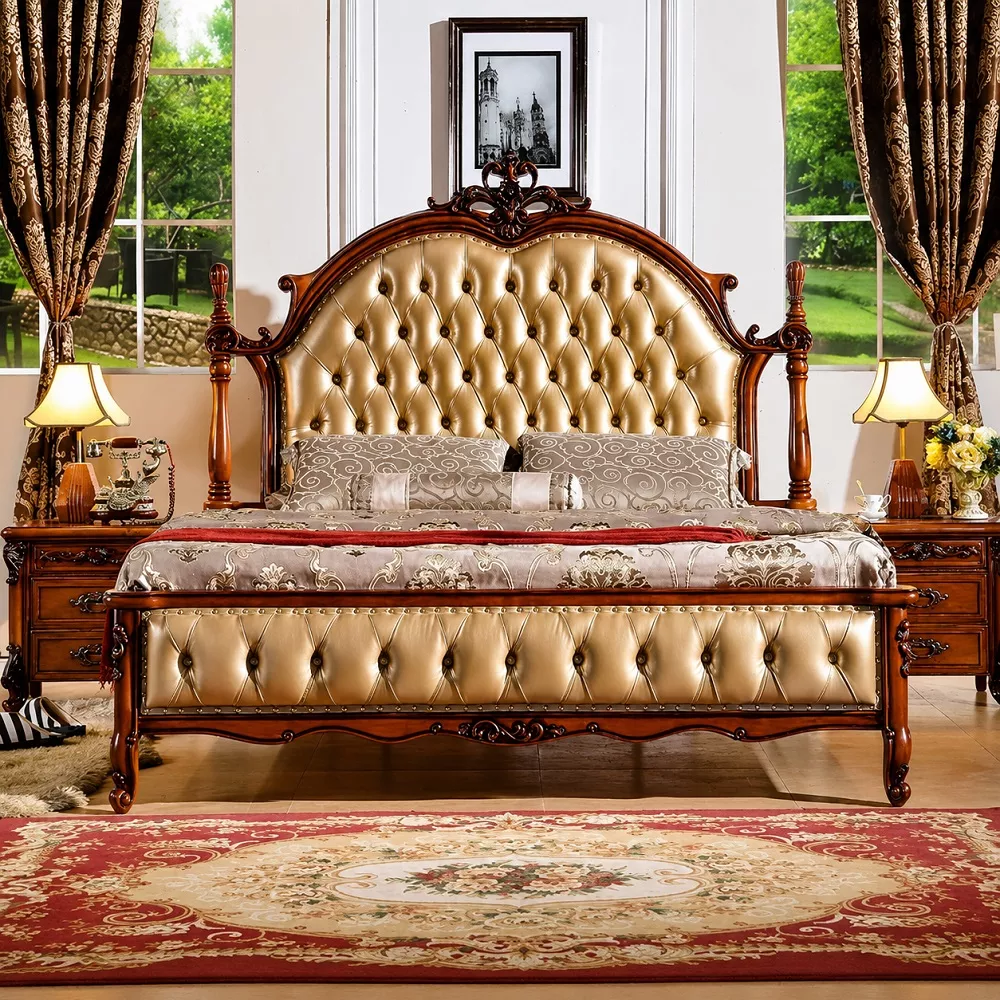 Solid Wood European Bed