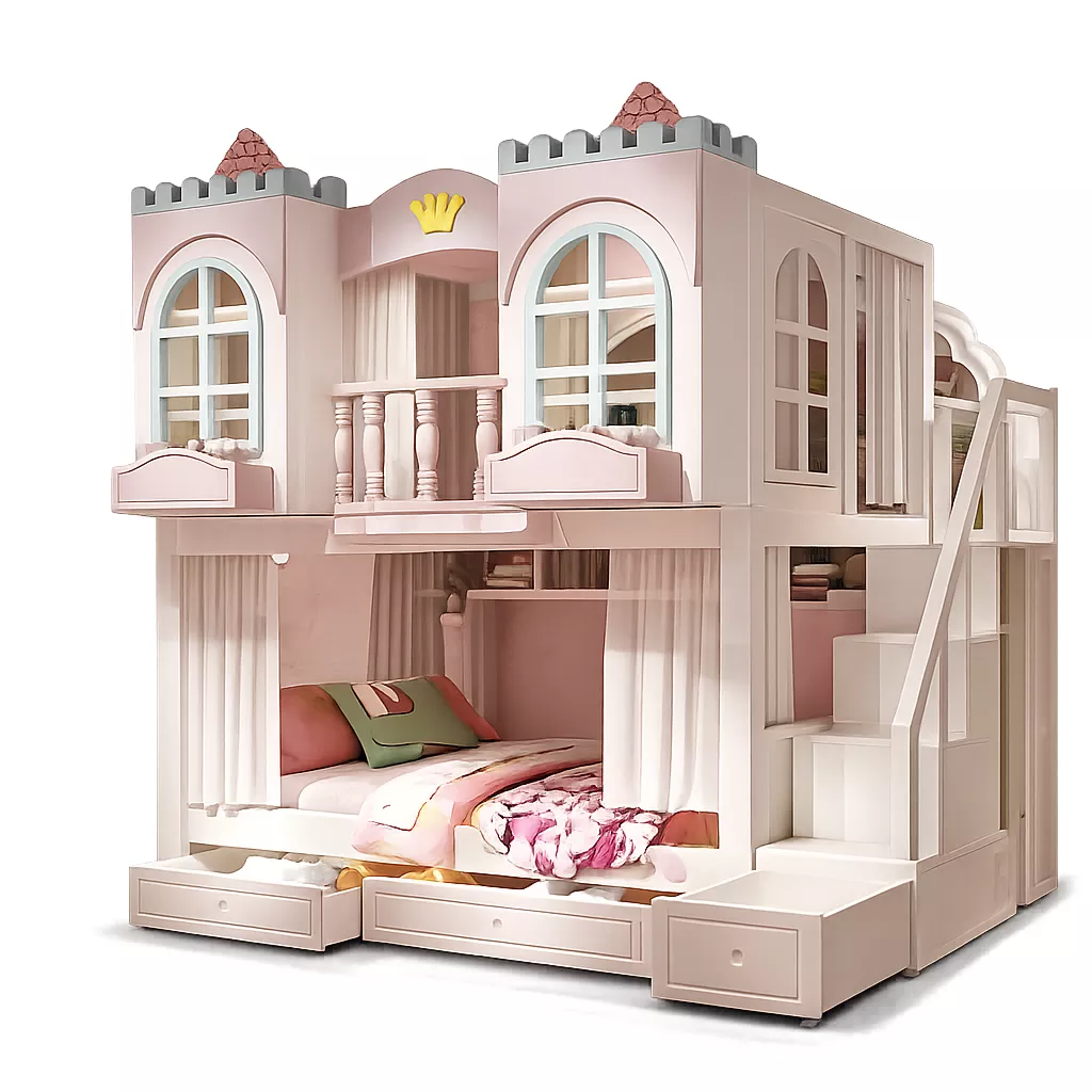 Solid Wooden Kid's Bunk Bed