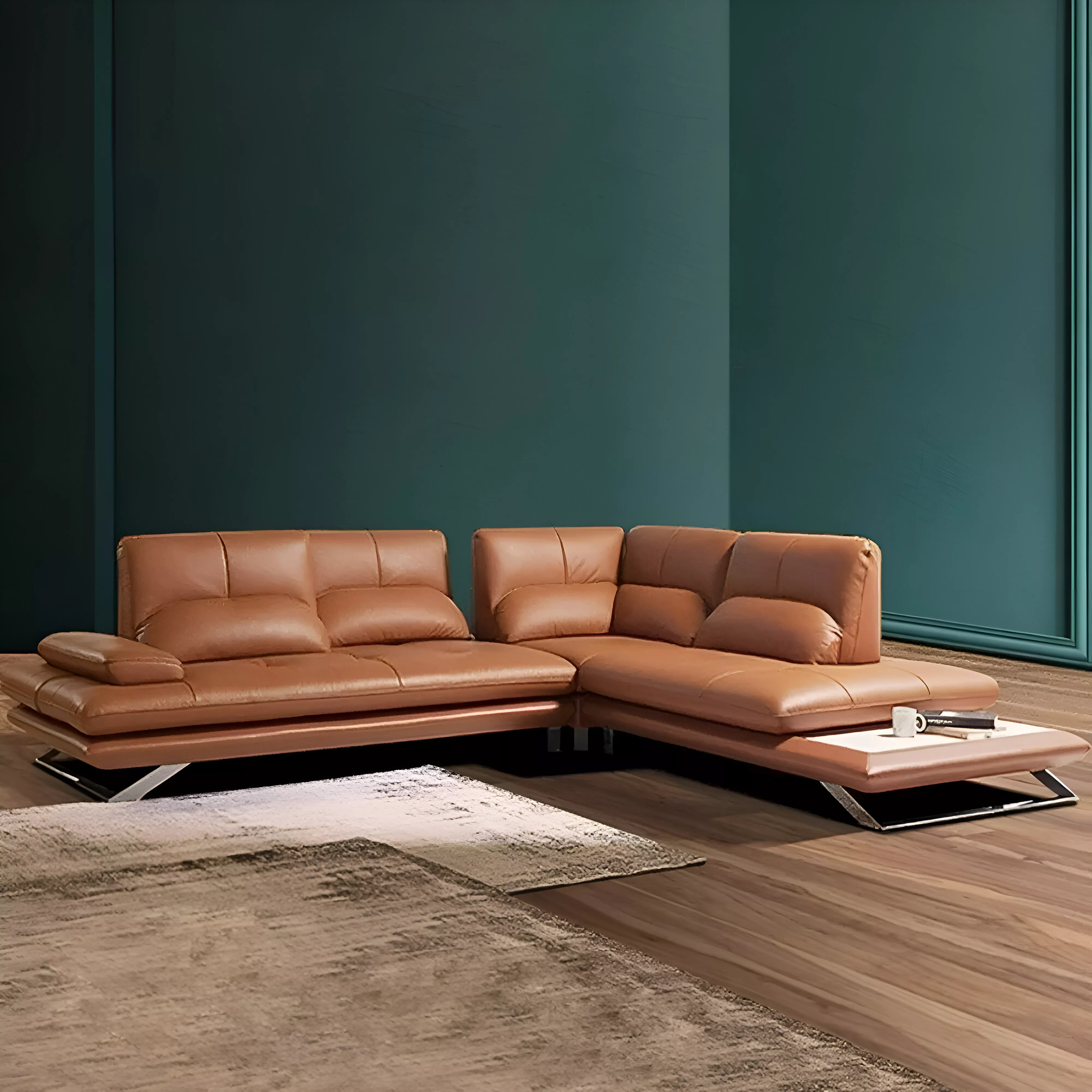 Splendid Sectional Leather Sofa