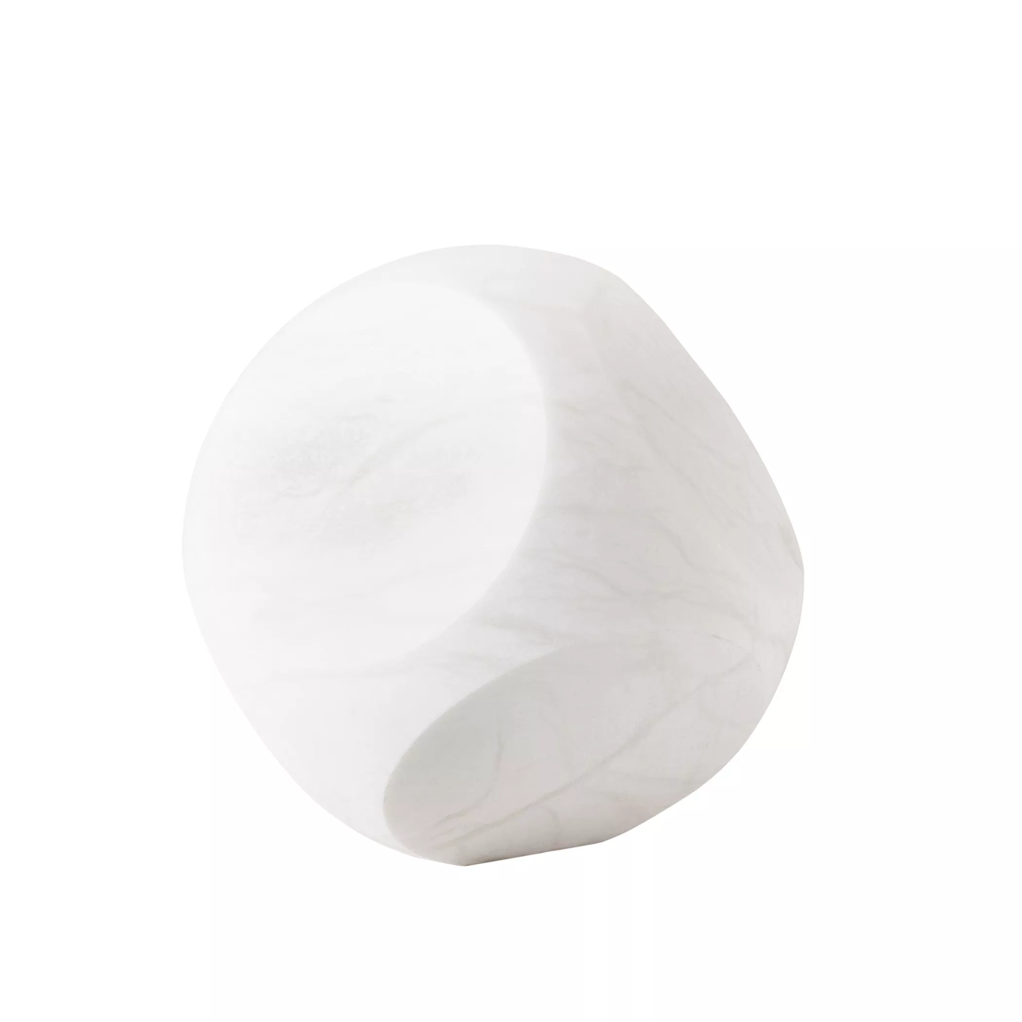 Square Alabaster Object-White