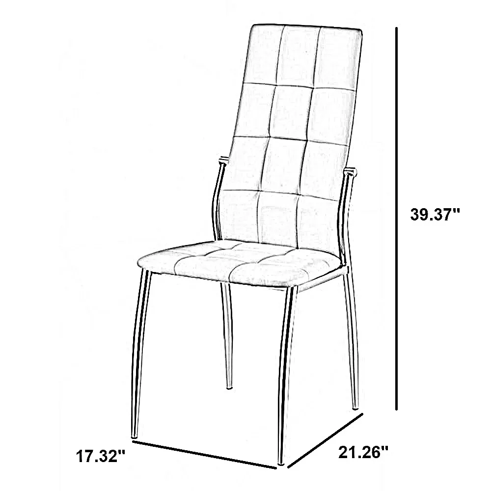Stackable Stylish Leather Dining Chairs