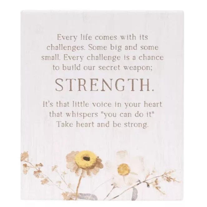 Strength - Rustic Meadow Plaque
