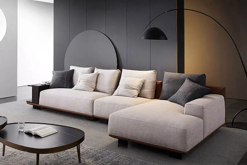 Stylish Modern Corner Fabric Sectional Sofa