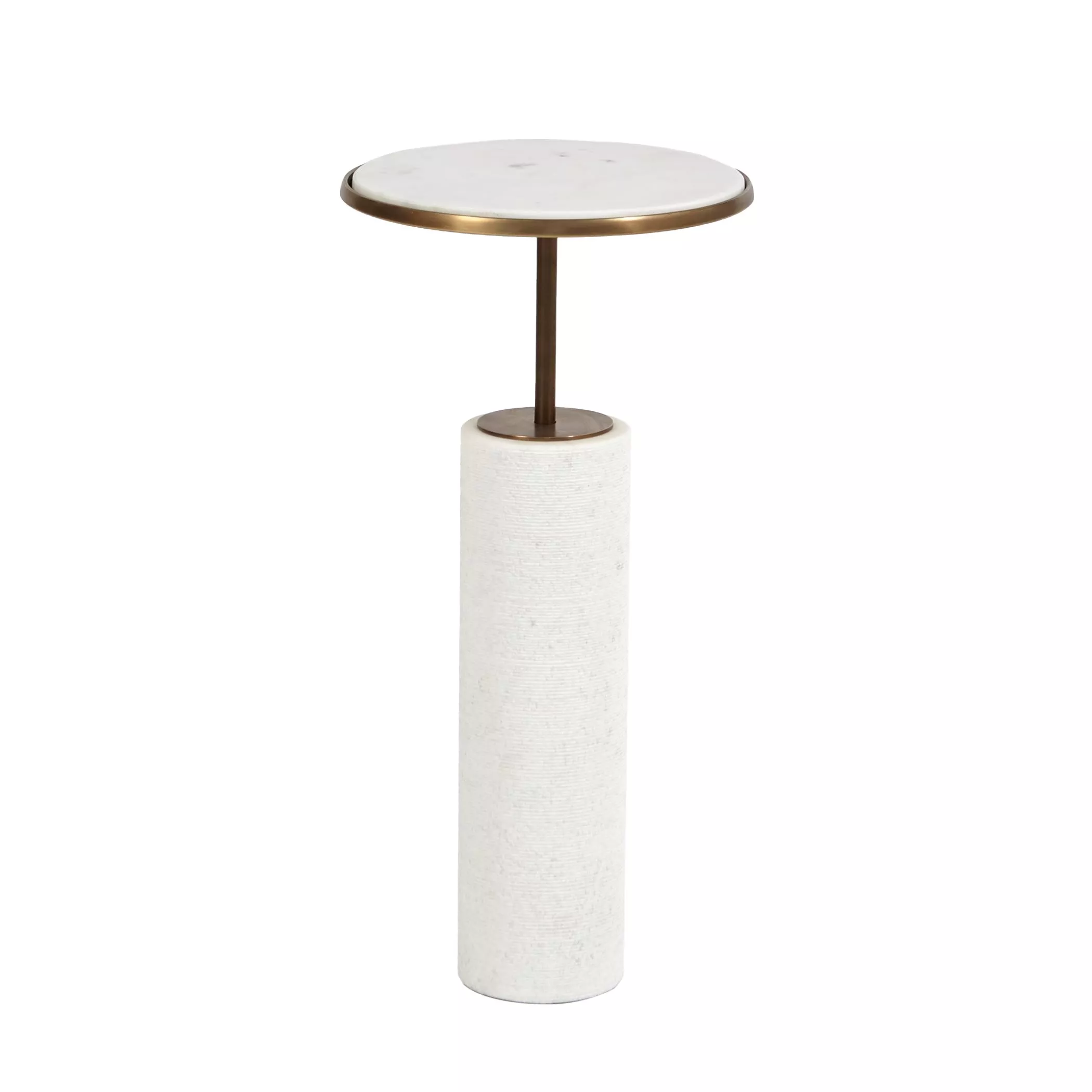 Tall Cored Marble Table-Bronze