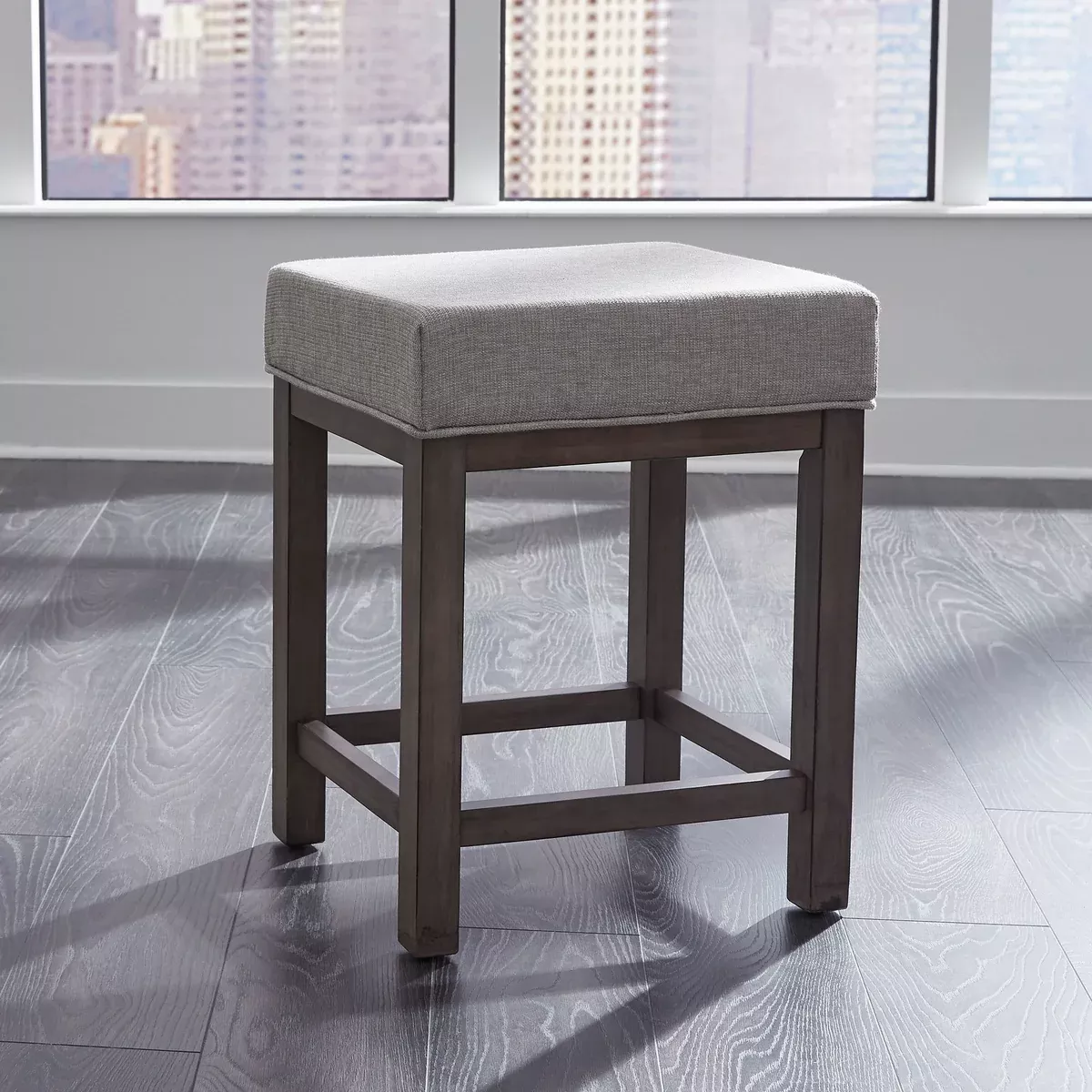 Tanners Creek - Upholstered Console Stool (Set of 3) - Gray