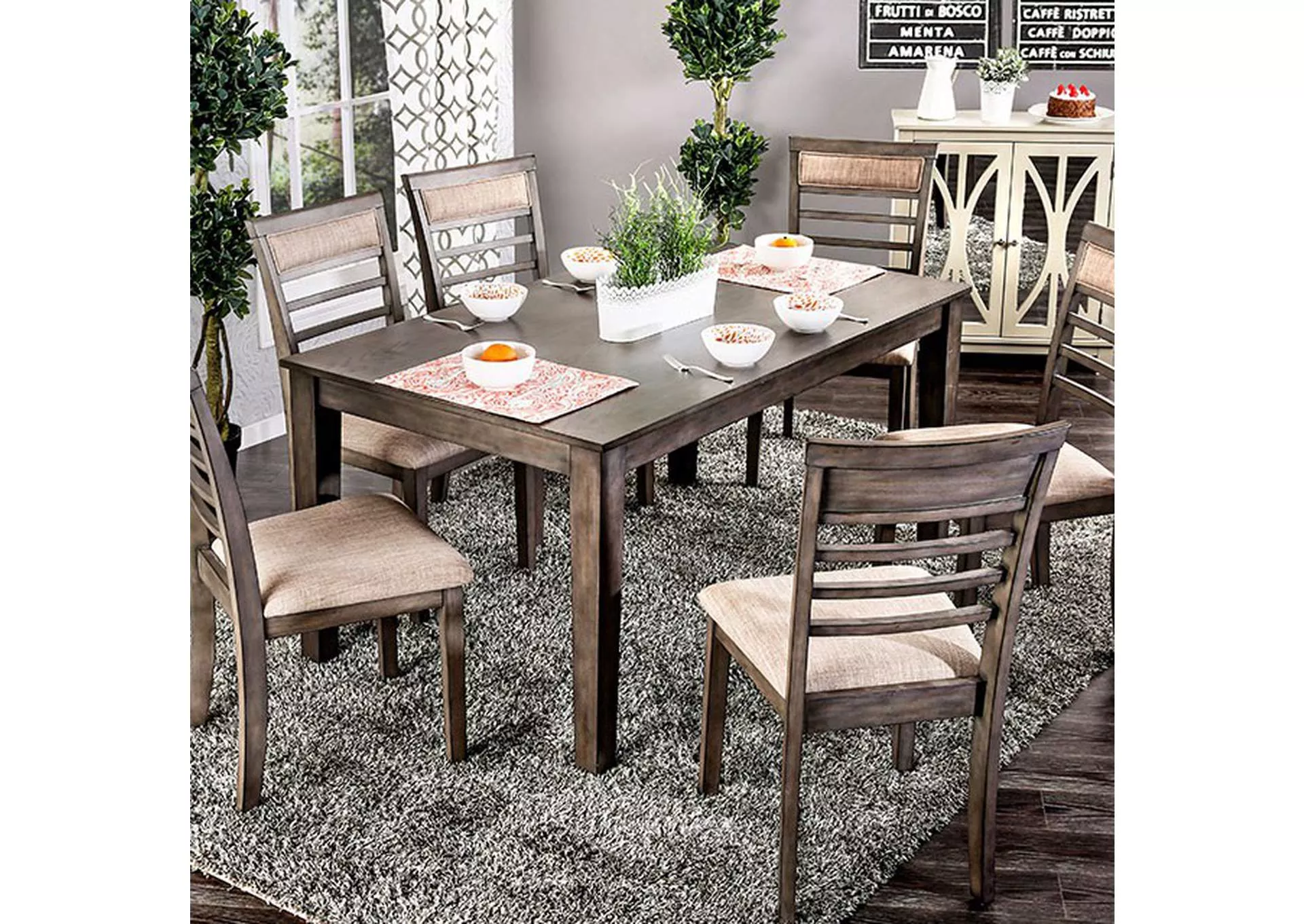Taylah 7 PC. Dining Table Set
