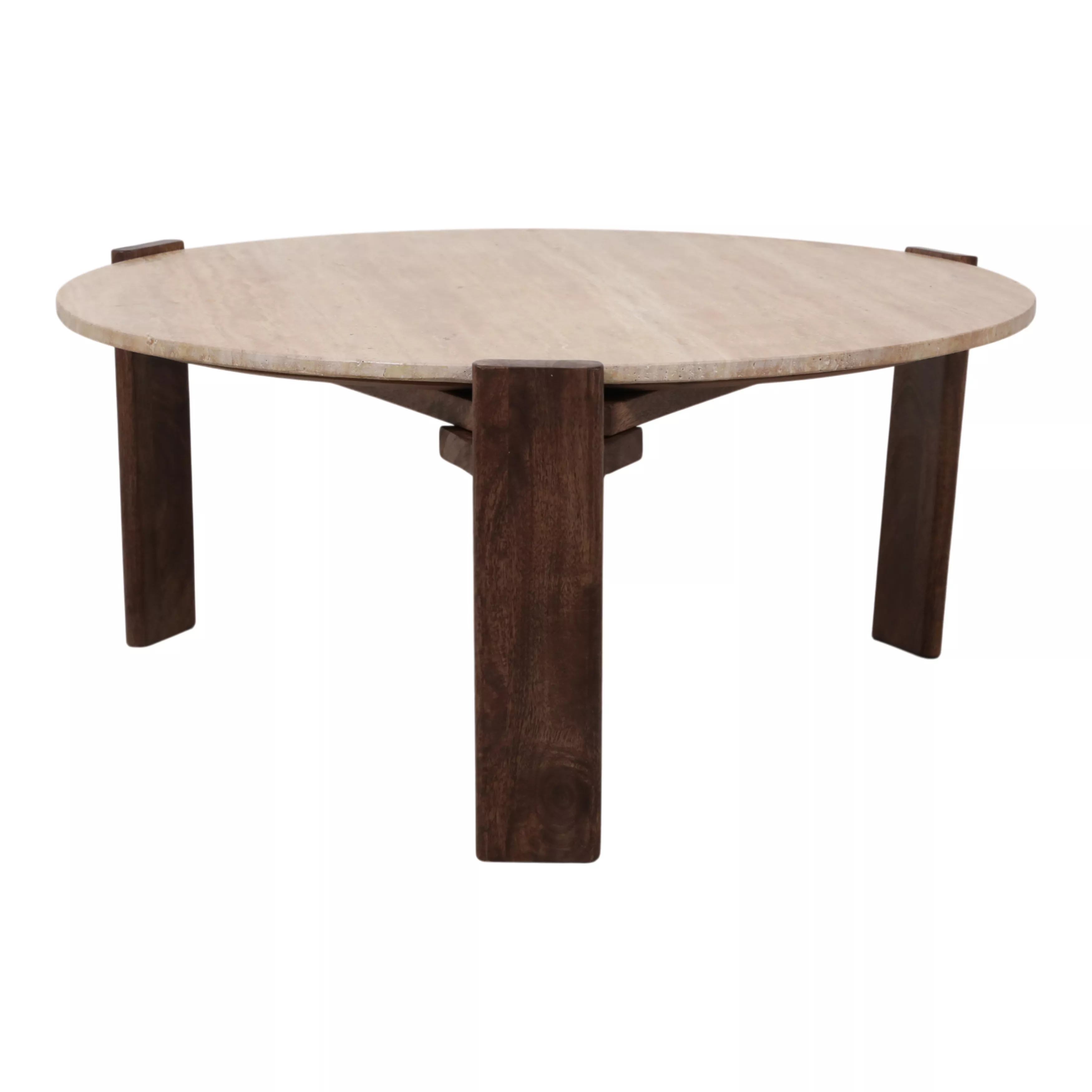Travertine Top Coffee Table