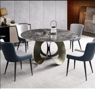 Trendy Marble Round Dining Table