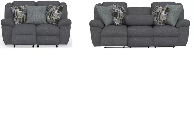 Trifecta Smoke Sofa and Loveseat