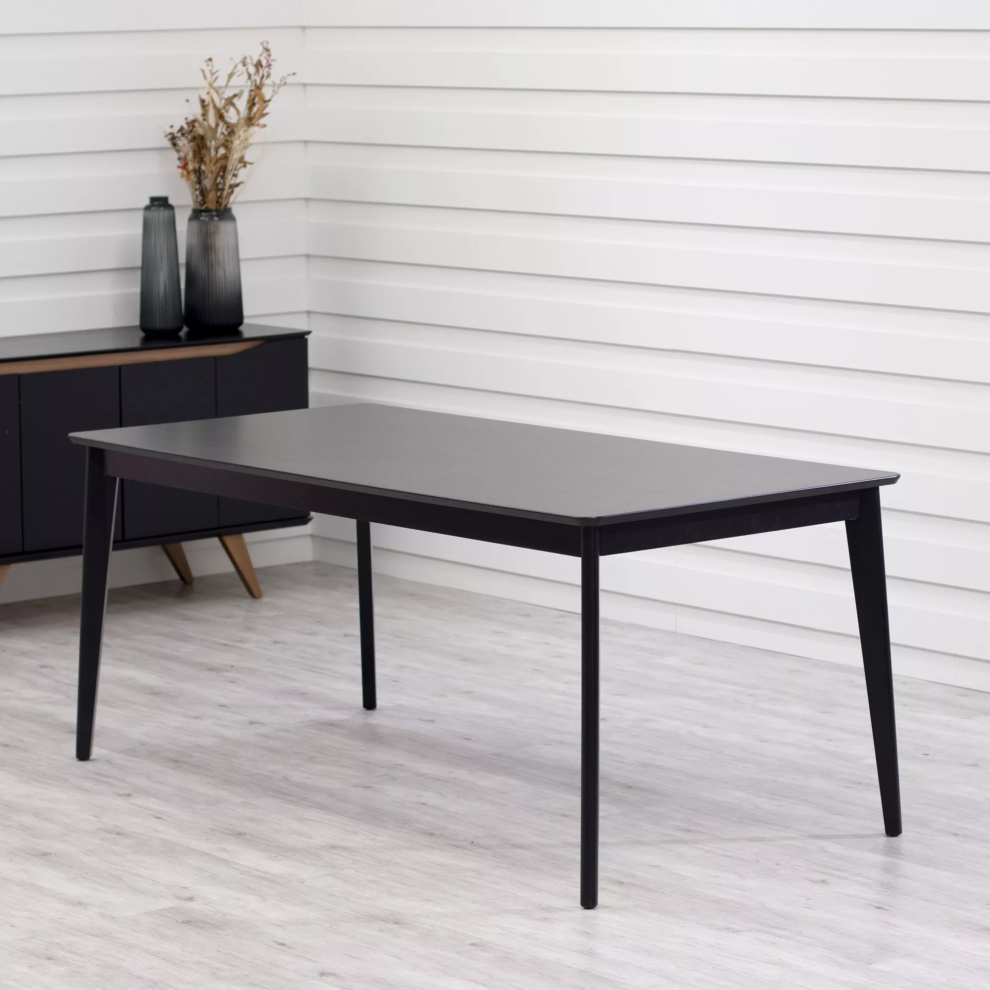 Tudor 70" Black Dining Table