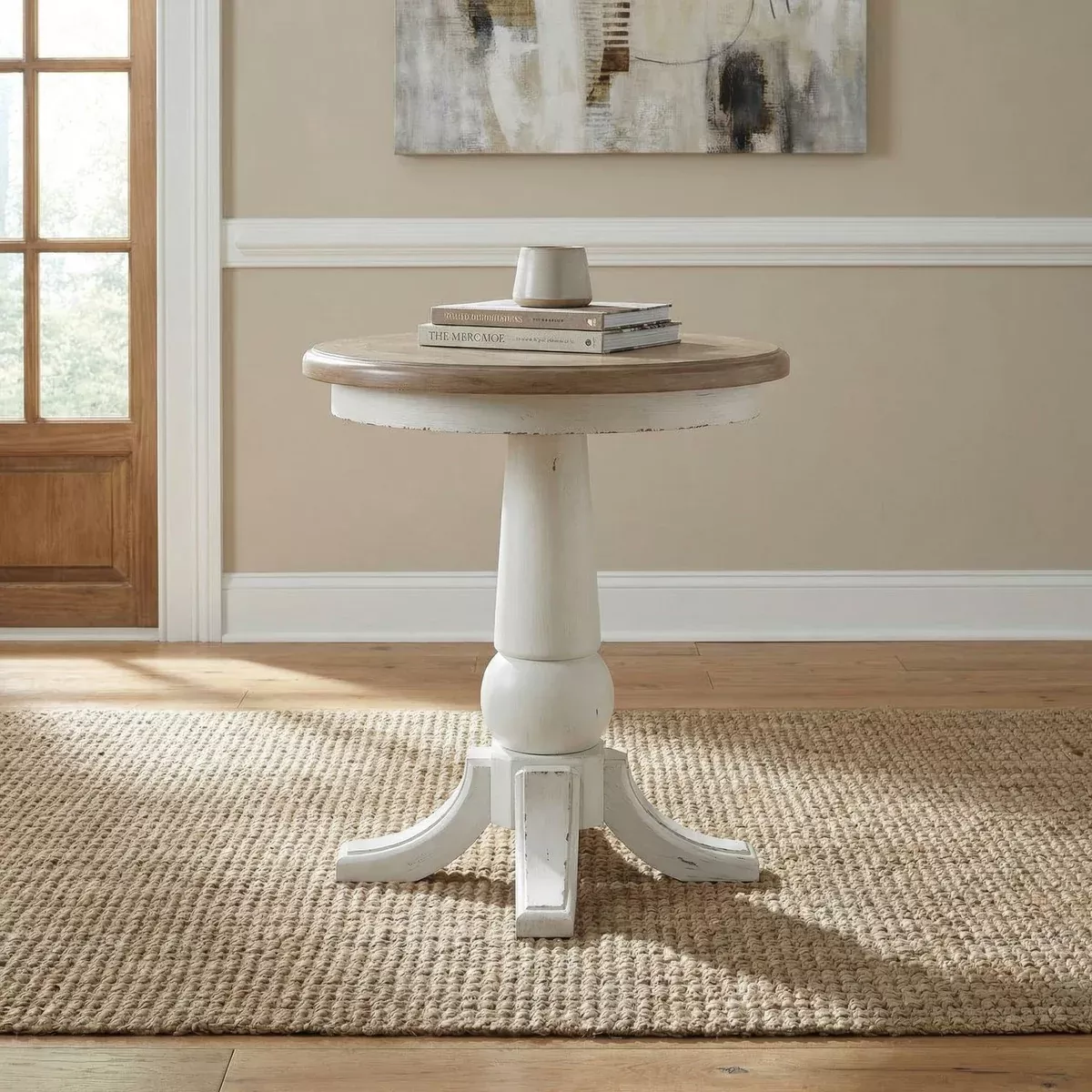 Turnberry Park - Round End Table - Washed White