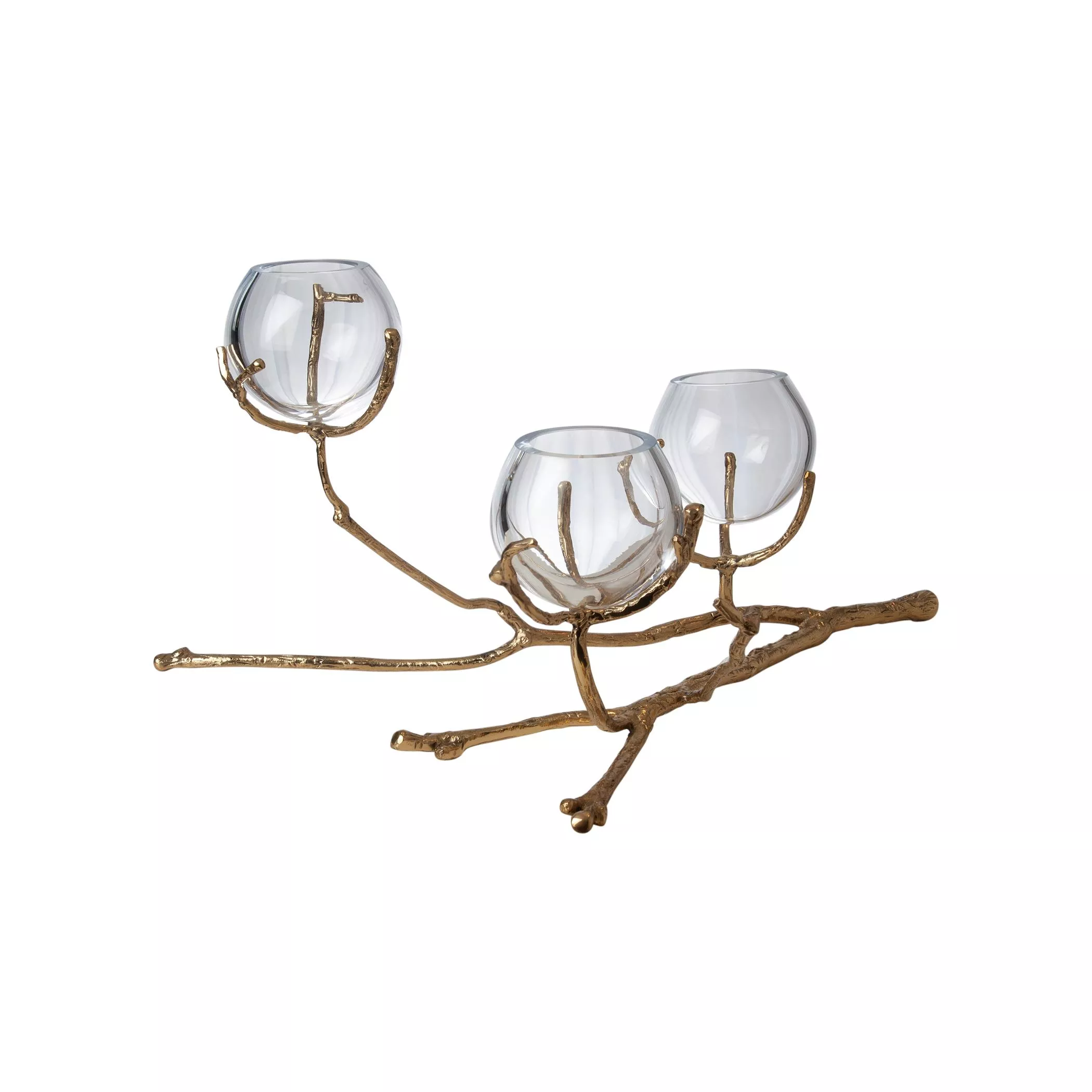 Twig 3 Vase Holder-Brass