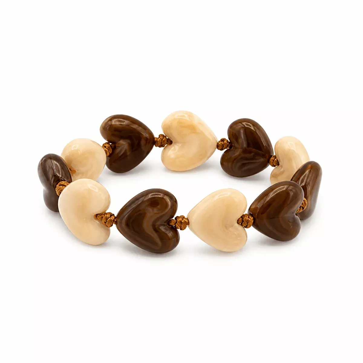 Two Toned Heart Bracelet