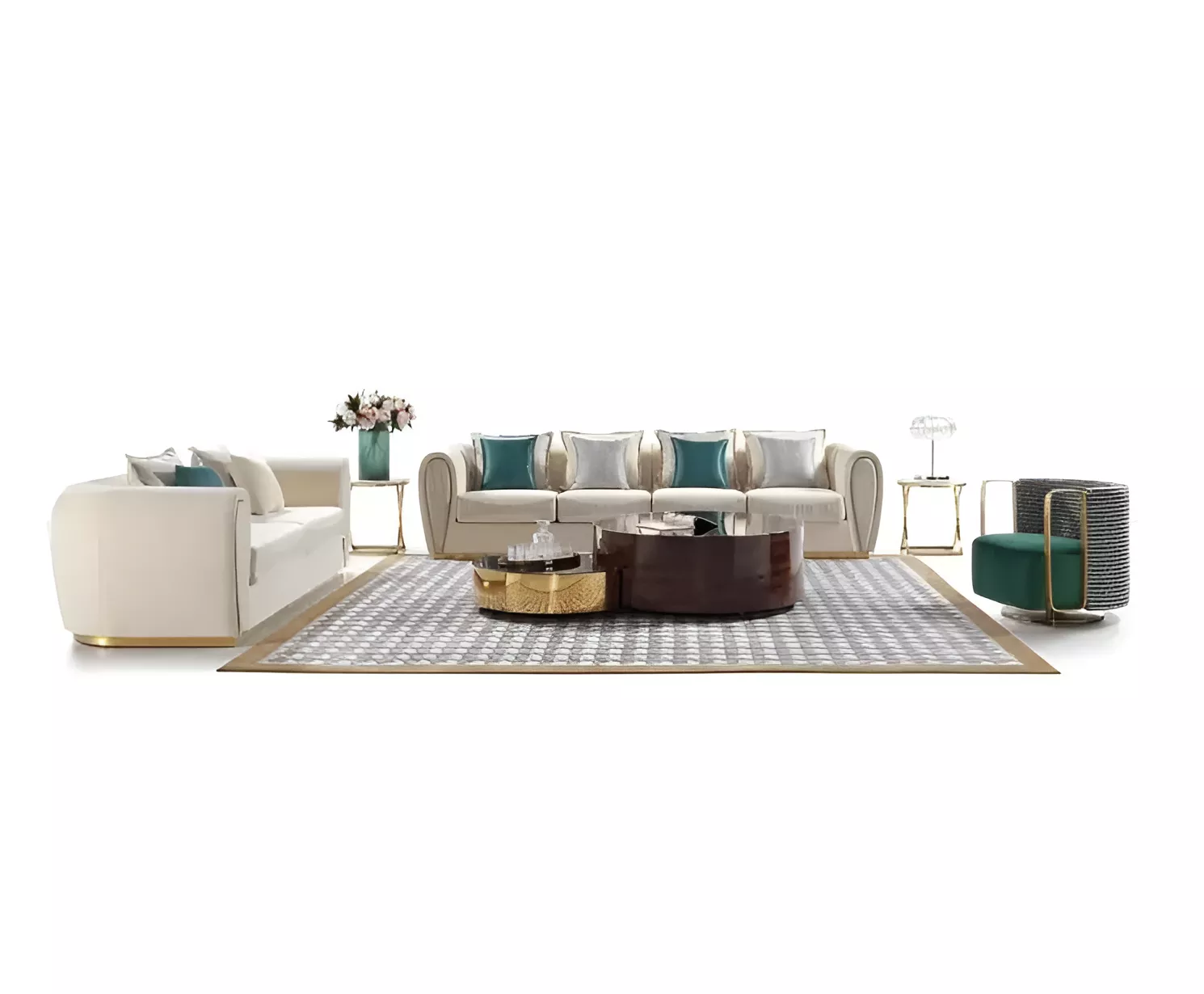 Ultra Modern Polyester Fabric Couch Set