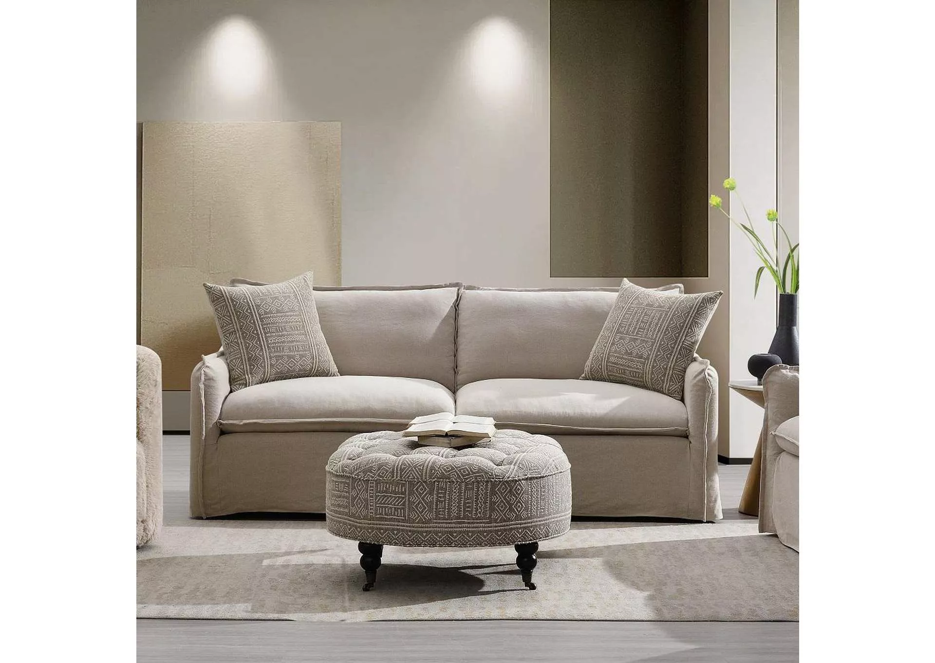 Upendo Sofa with 2 Pillows