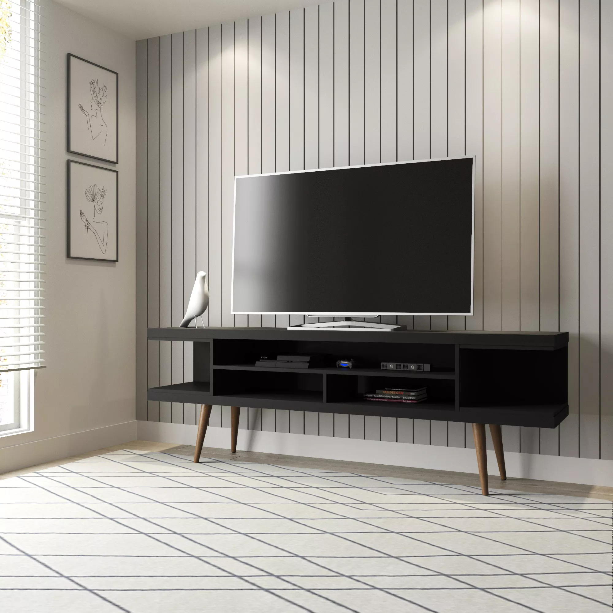 Utopia Large TV Stand in Black