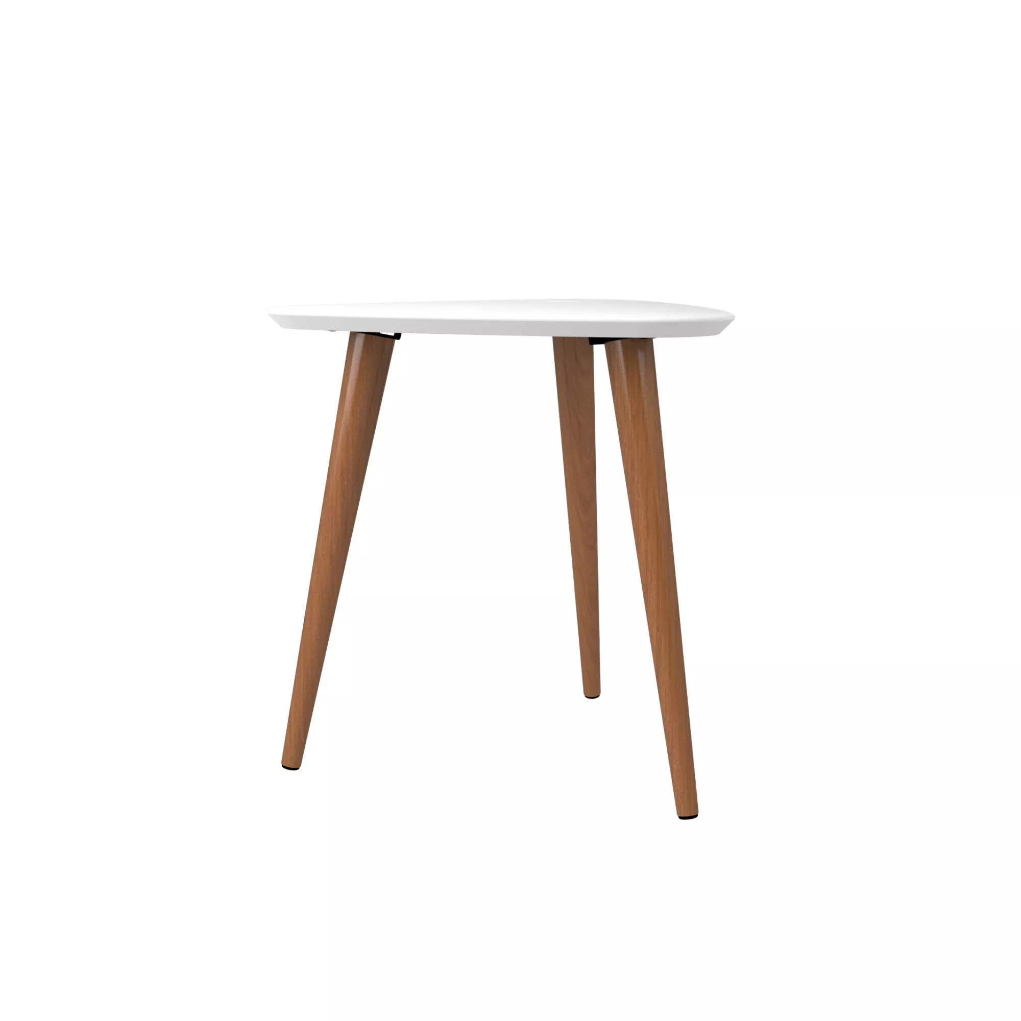 Utopia White Triangle End Table