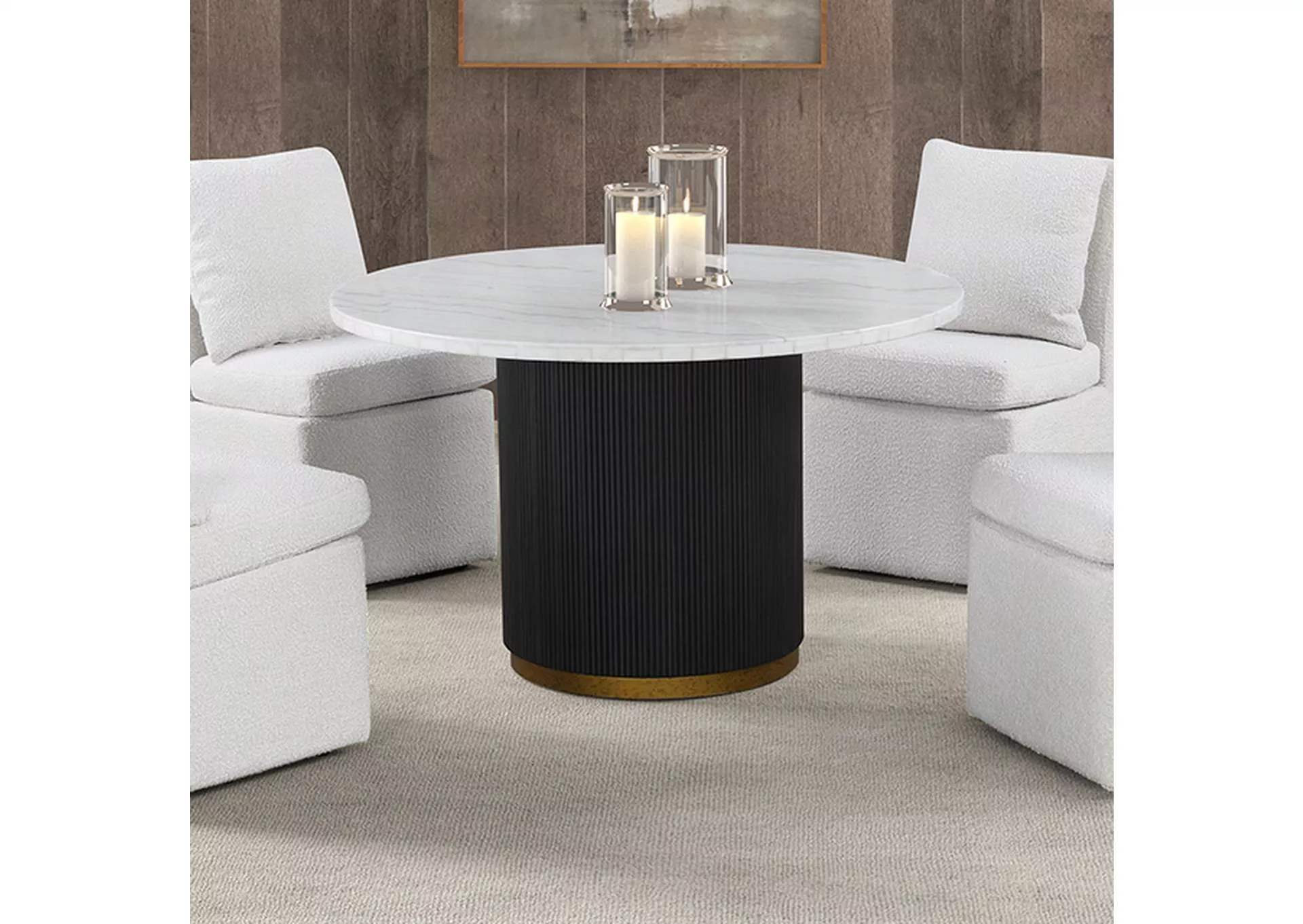 Varde - Round Dining Marble Table