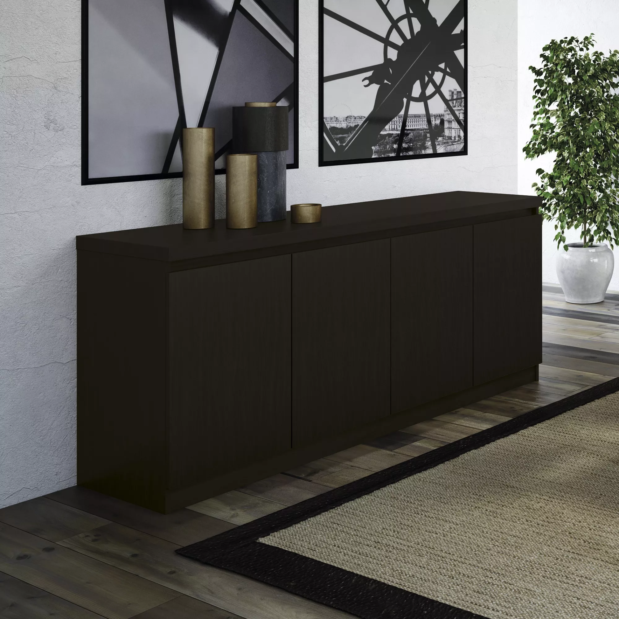 Viennese Black Sideboard