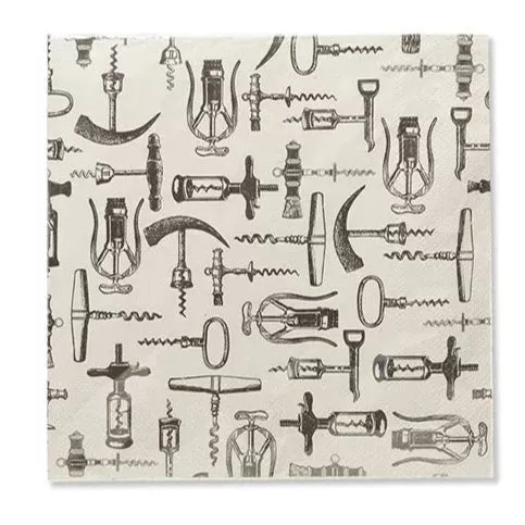 Vintage Corkscrew - Paper Napkins