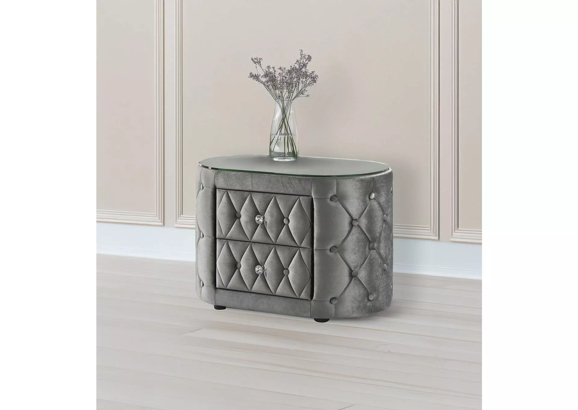 VOLTARE NIGHT STAND - GRAY