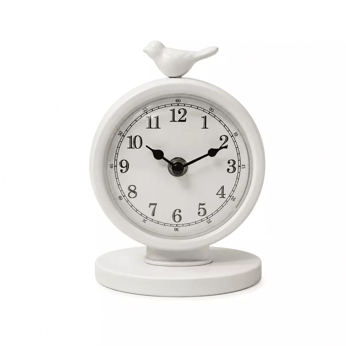 White Bird Desk Clock