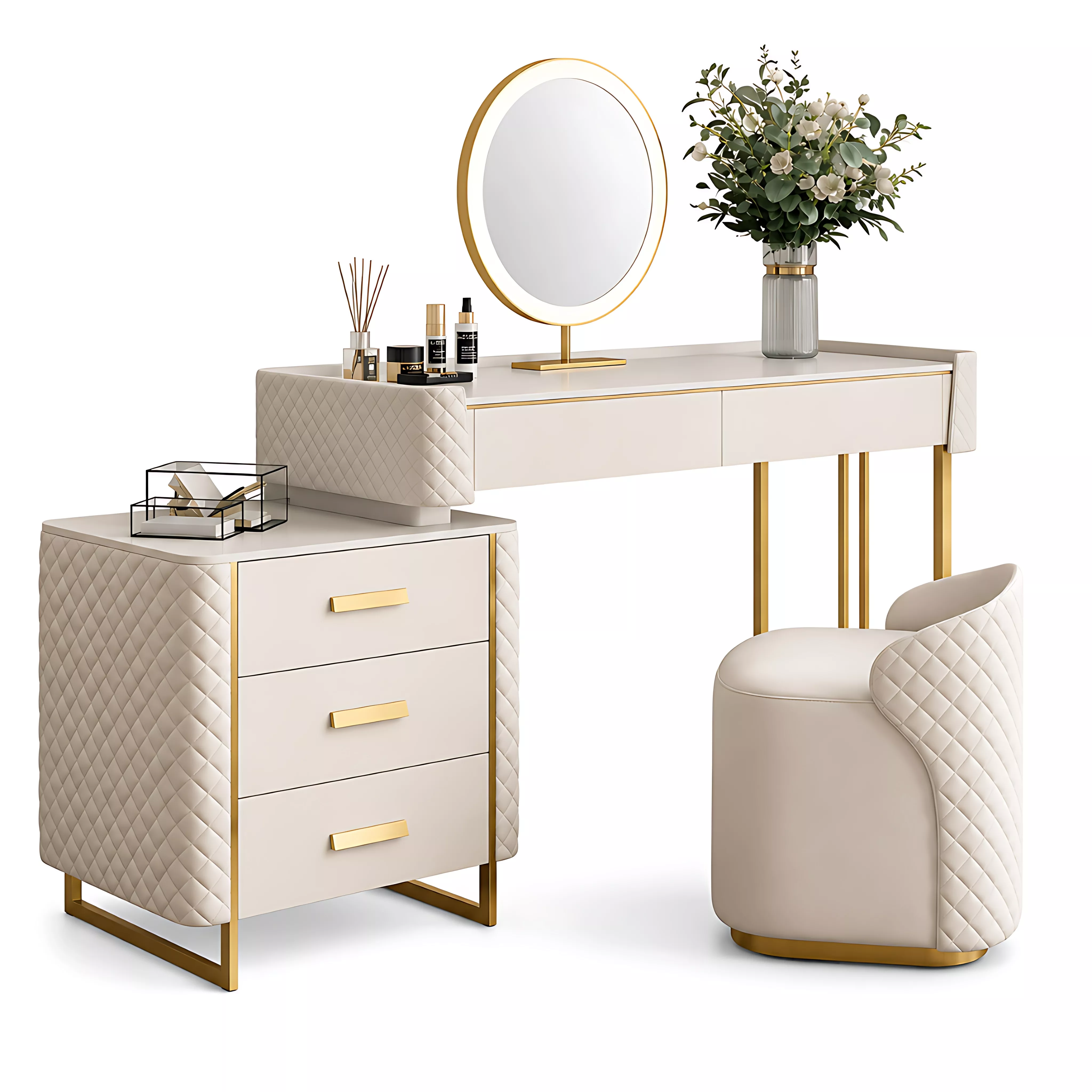 White Dressing Table Set