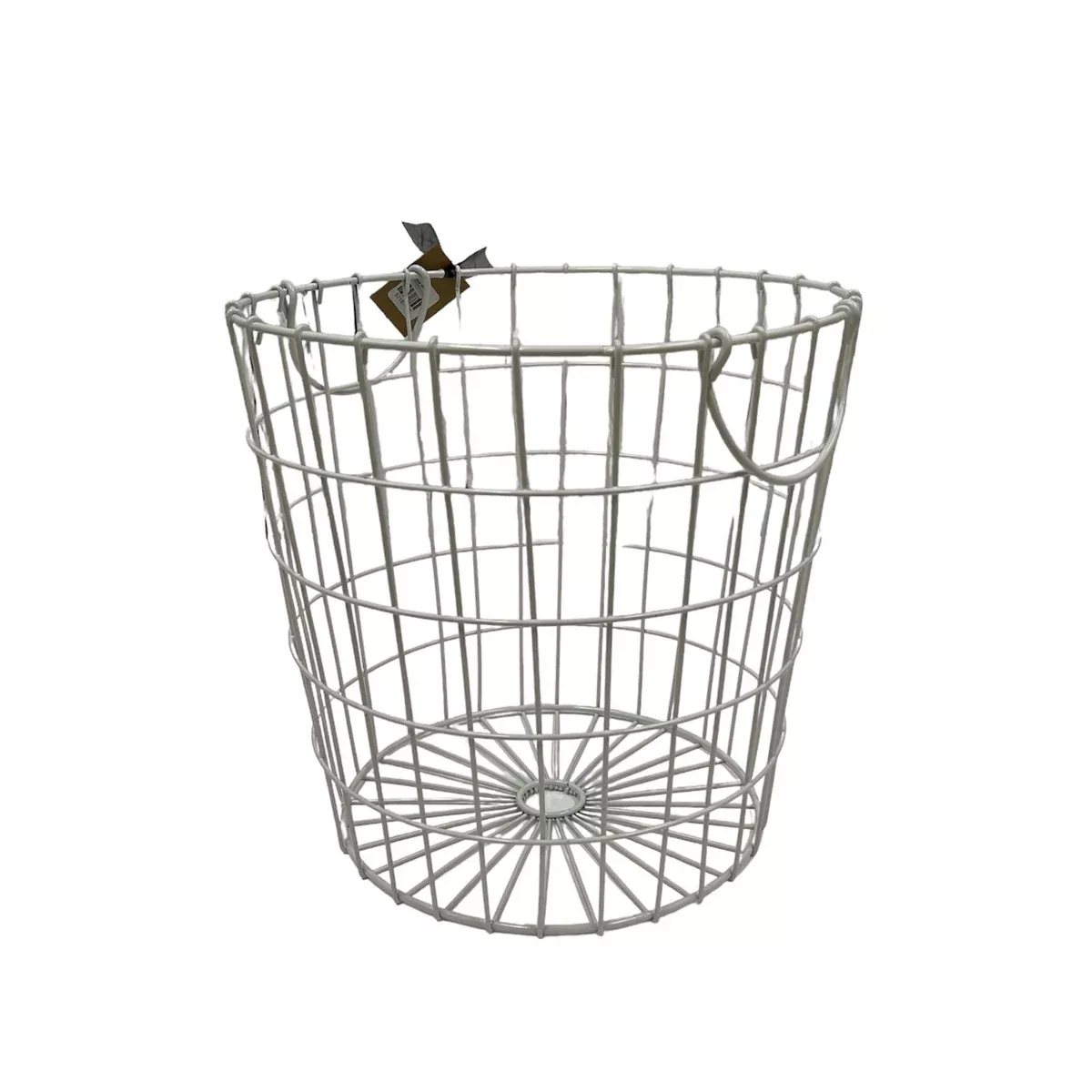 White Wire Round Basket