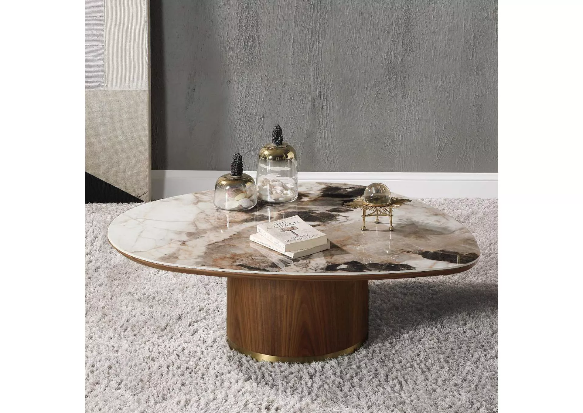 Willene Coffee Table with Ceramic Top