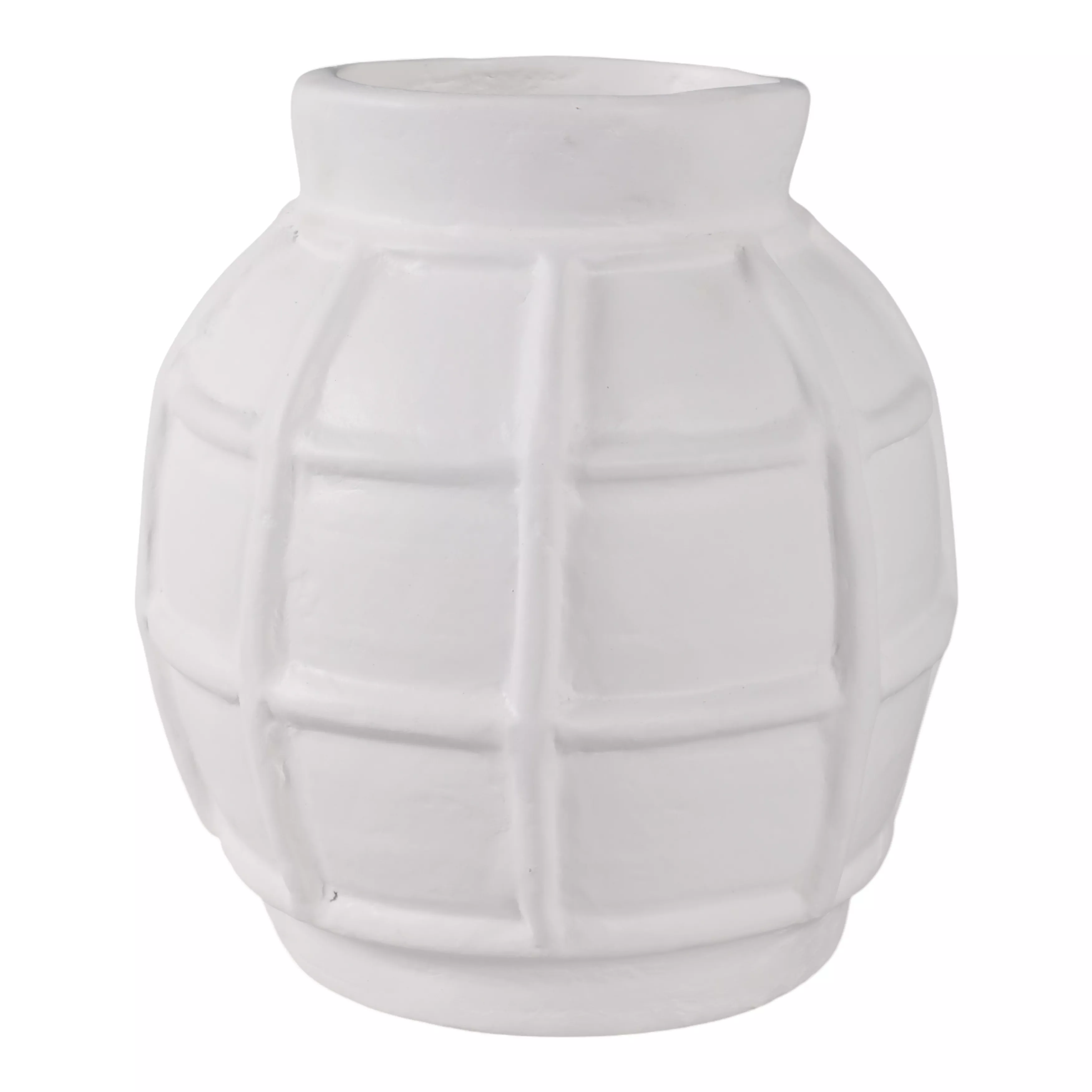 Windowpane Paper Mache Vase