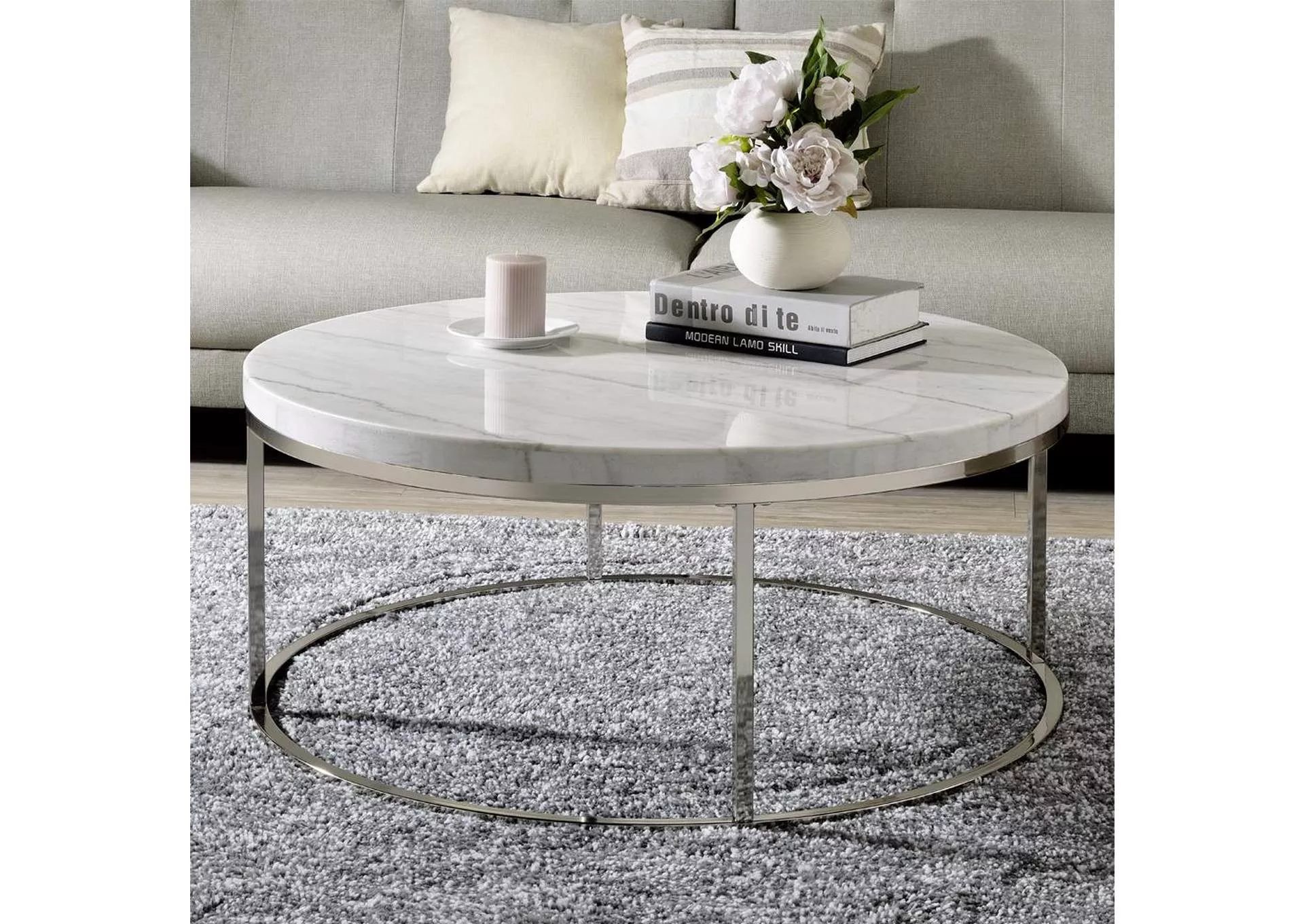 Zaidee Coffee Table with Marble